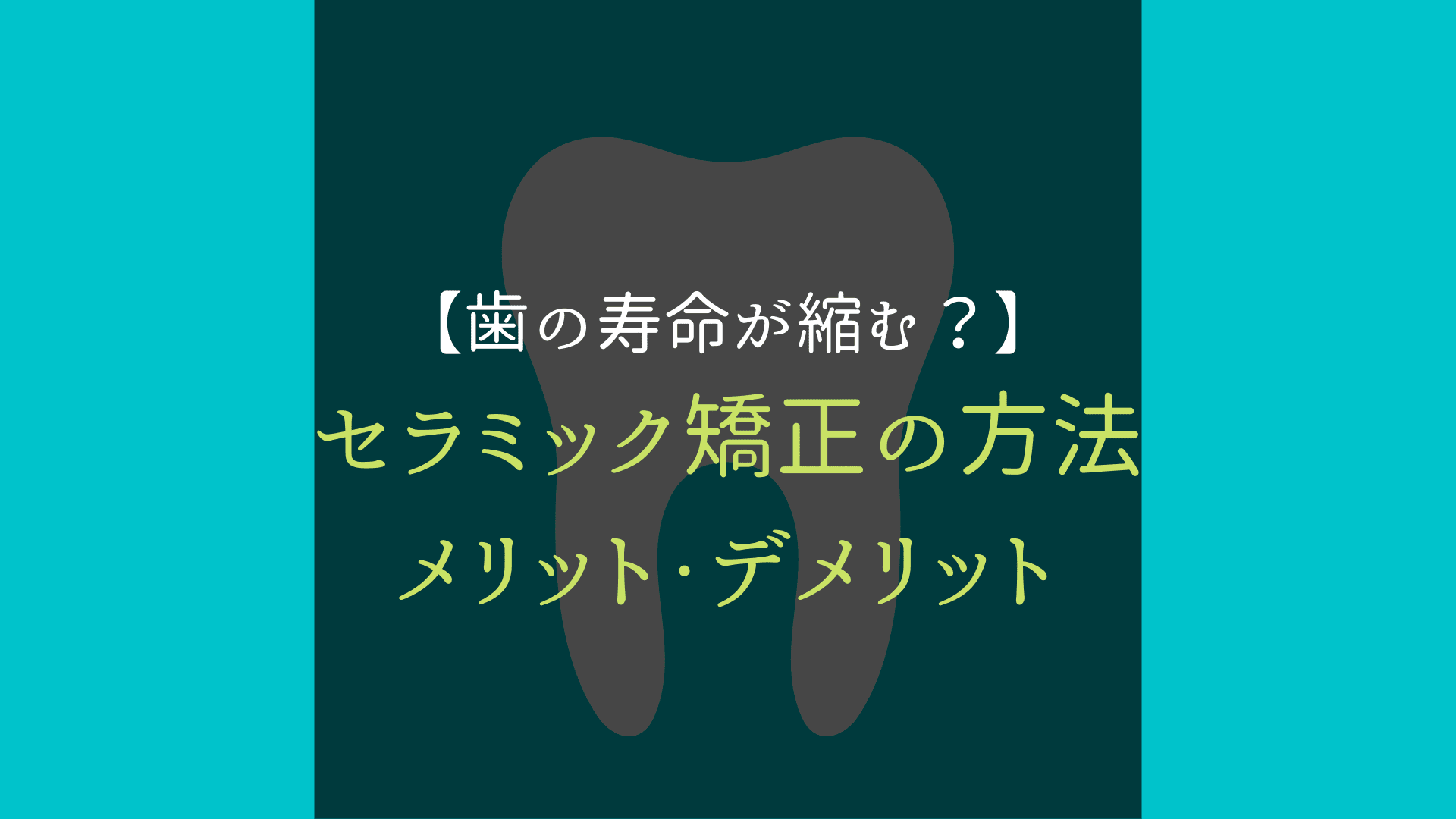 歯の寿命　セラミック矯正